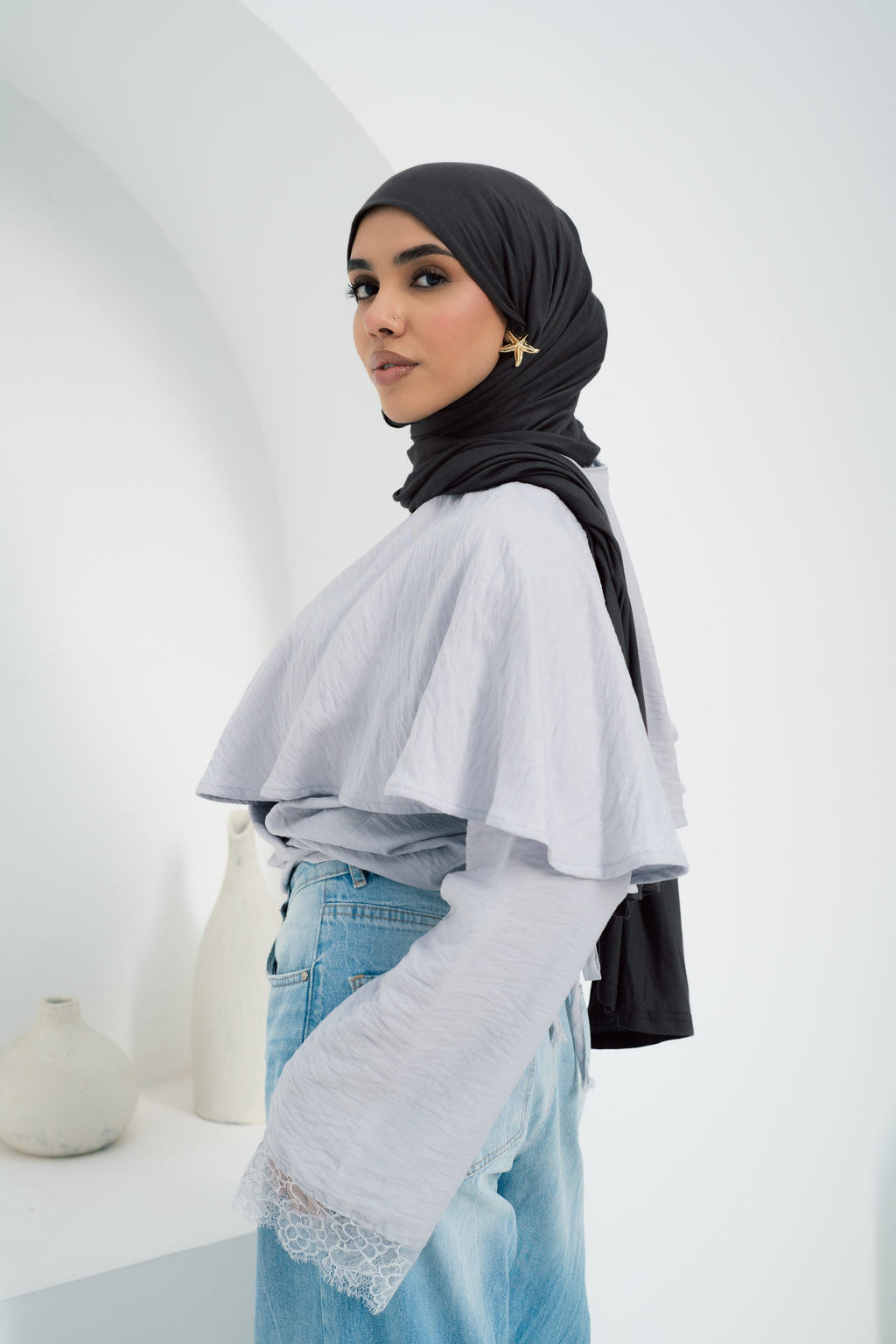 Butterfly Blouse - Light Grey