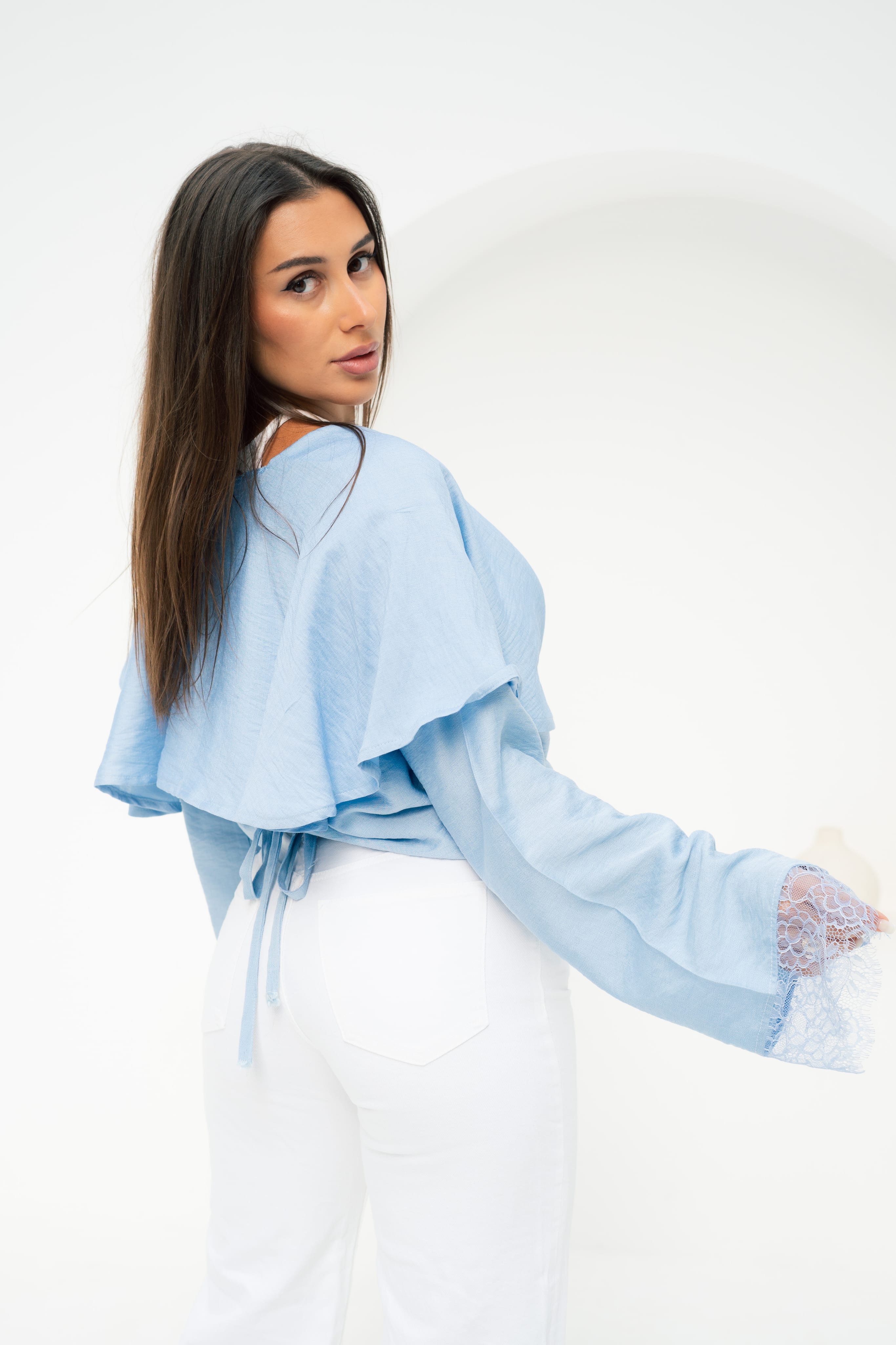 Butterfly Blouse - Baby Blue