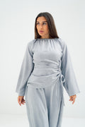 Dress Waist Cinched - Light Grey