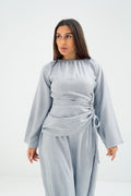 Dress Waist Cinched - Light Grey