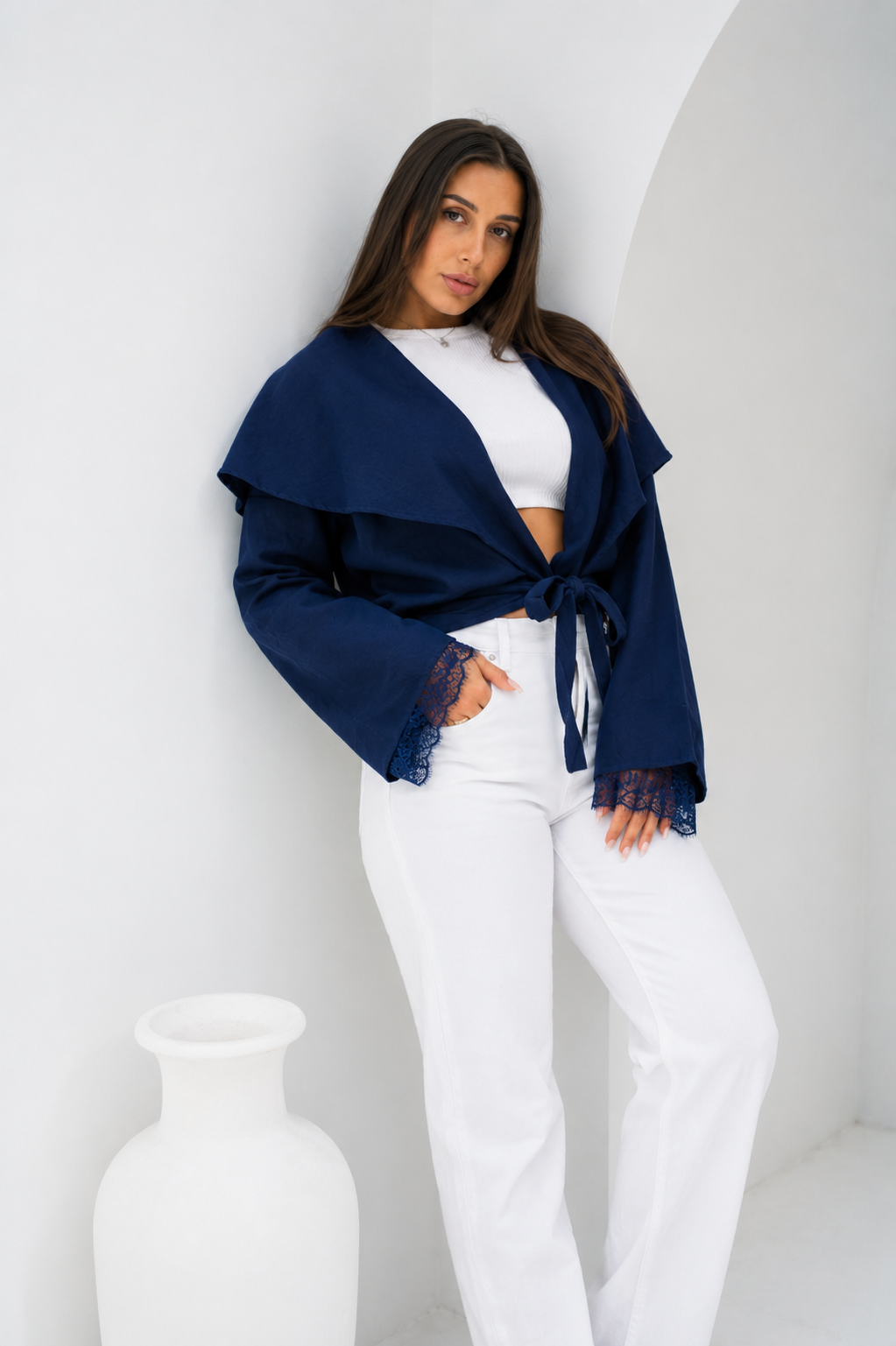 Butterfly Blouse - Navy Blue