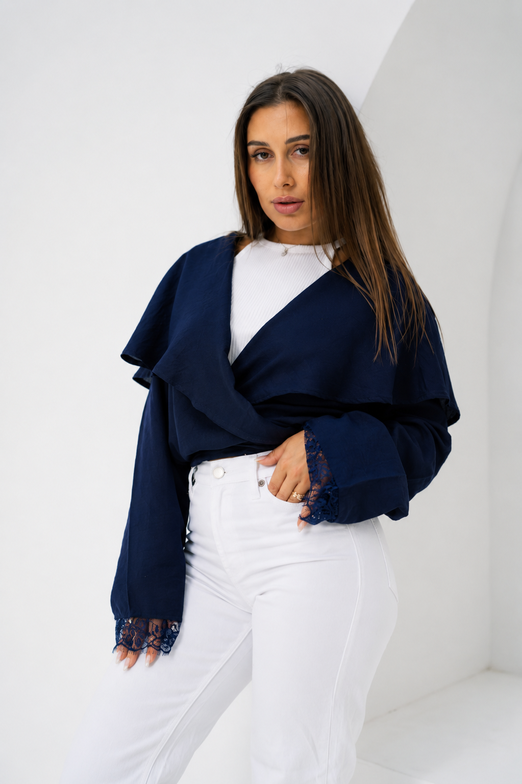 Butterfly Blouse - Navy Blue