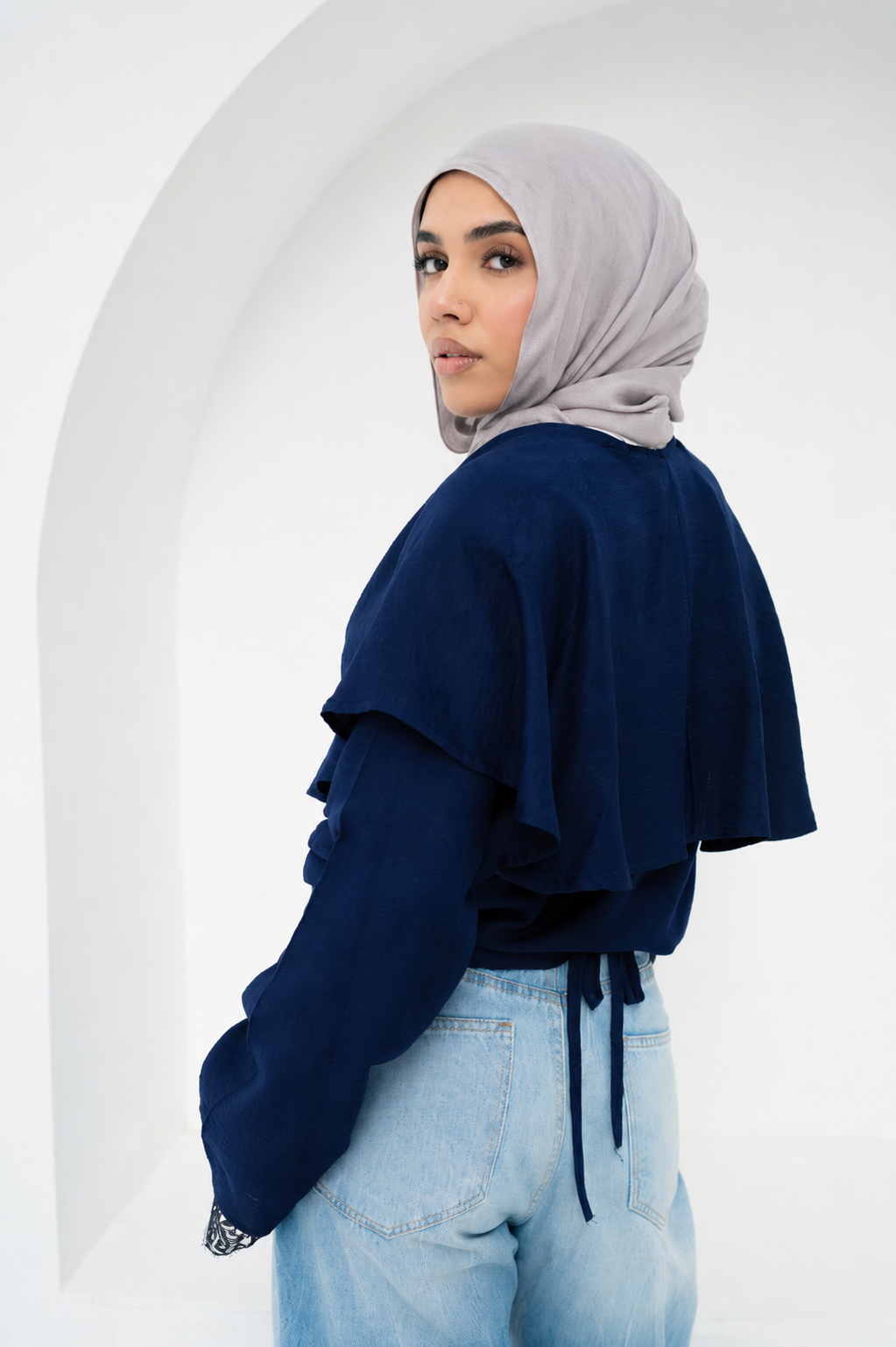 Butterfly Blouse - Navy Blue