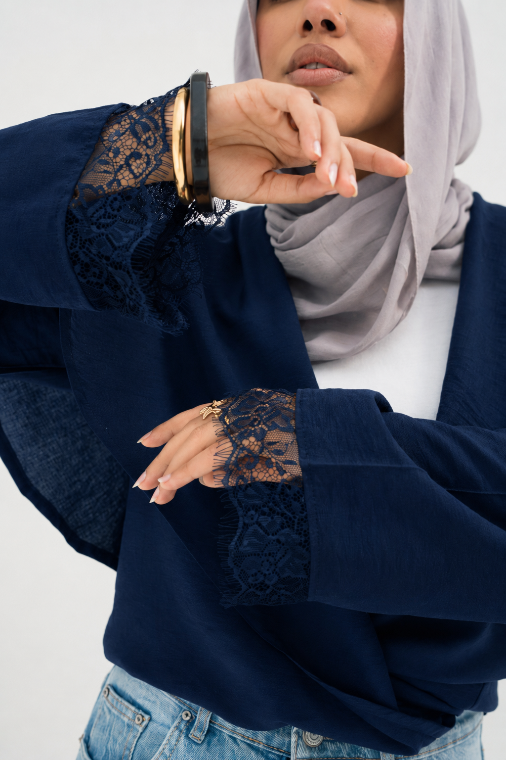 Butterfly Blouse - Navy Blue