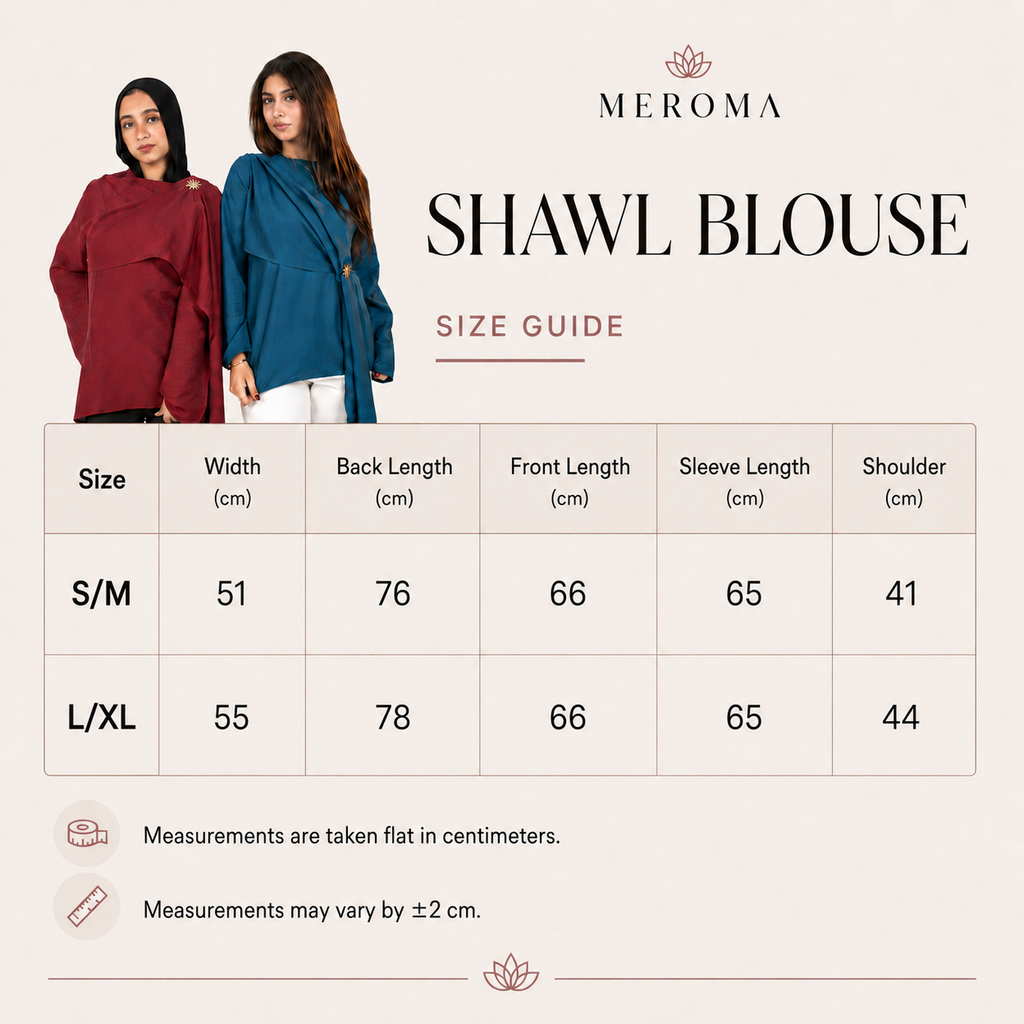 Shawl Burgundy Blouse