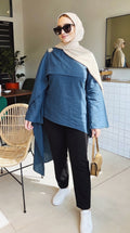 Shawl Petrol Blouse