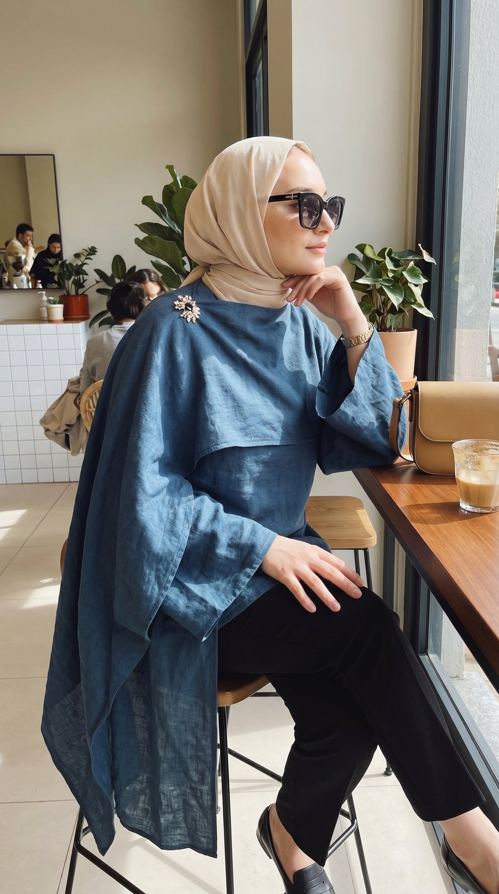 Shawl Petrol Blouse