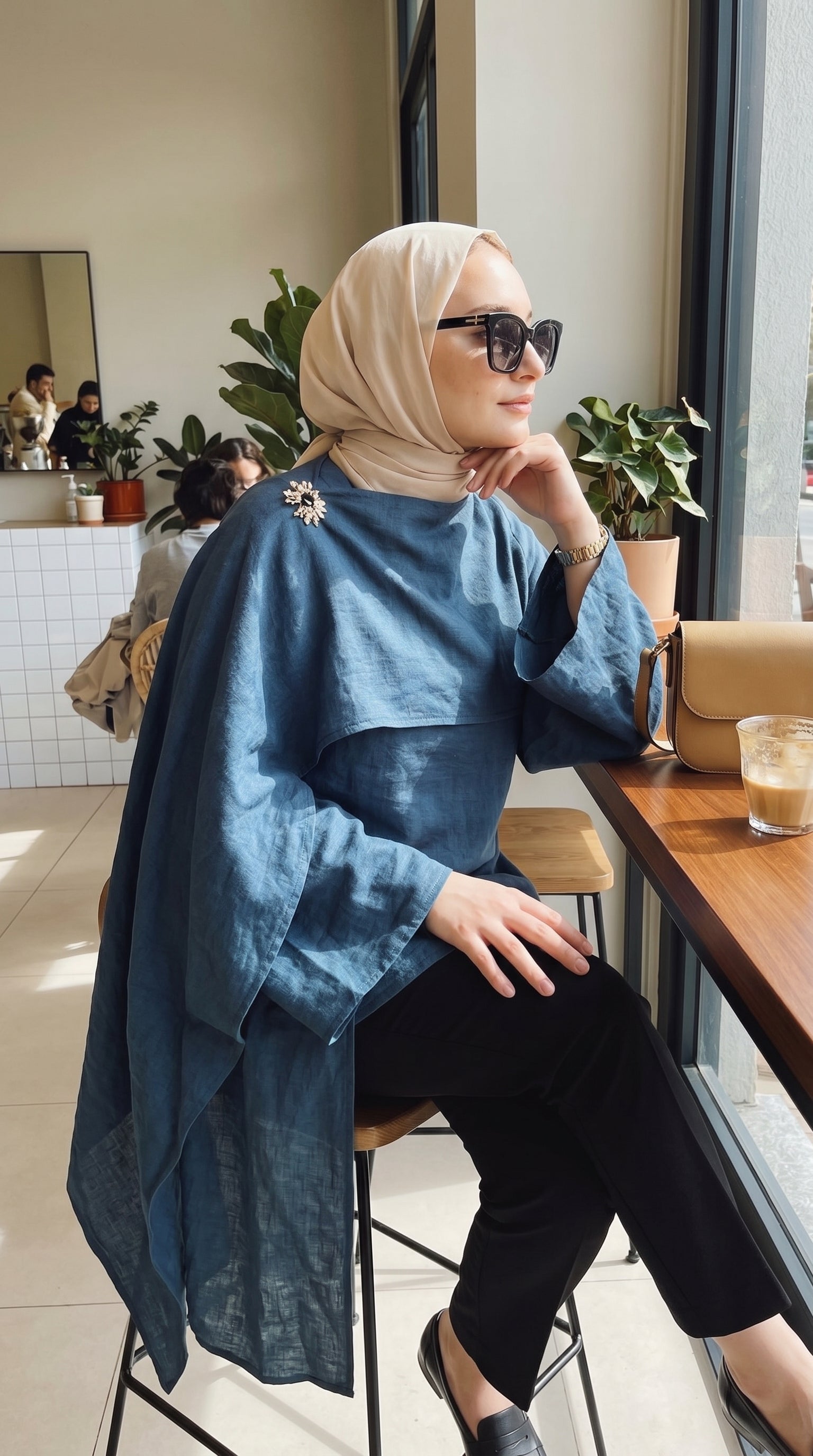 Shawl Petrol Blouse