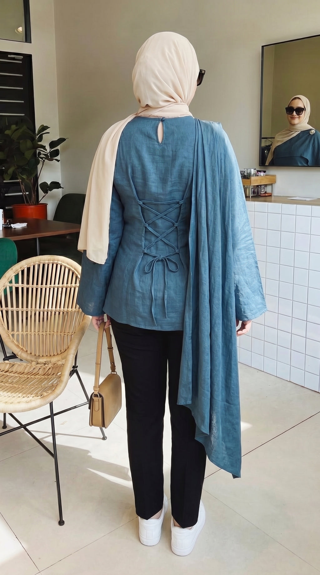 Shawl Petrol Blouse