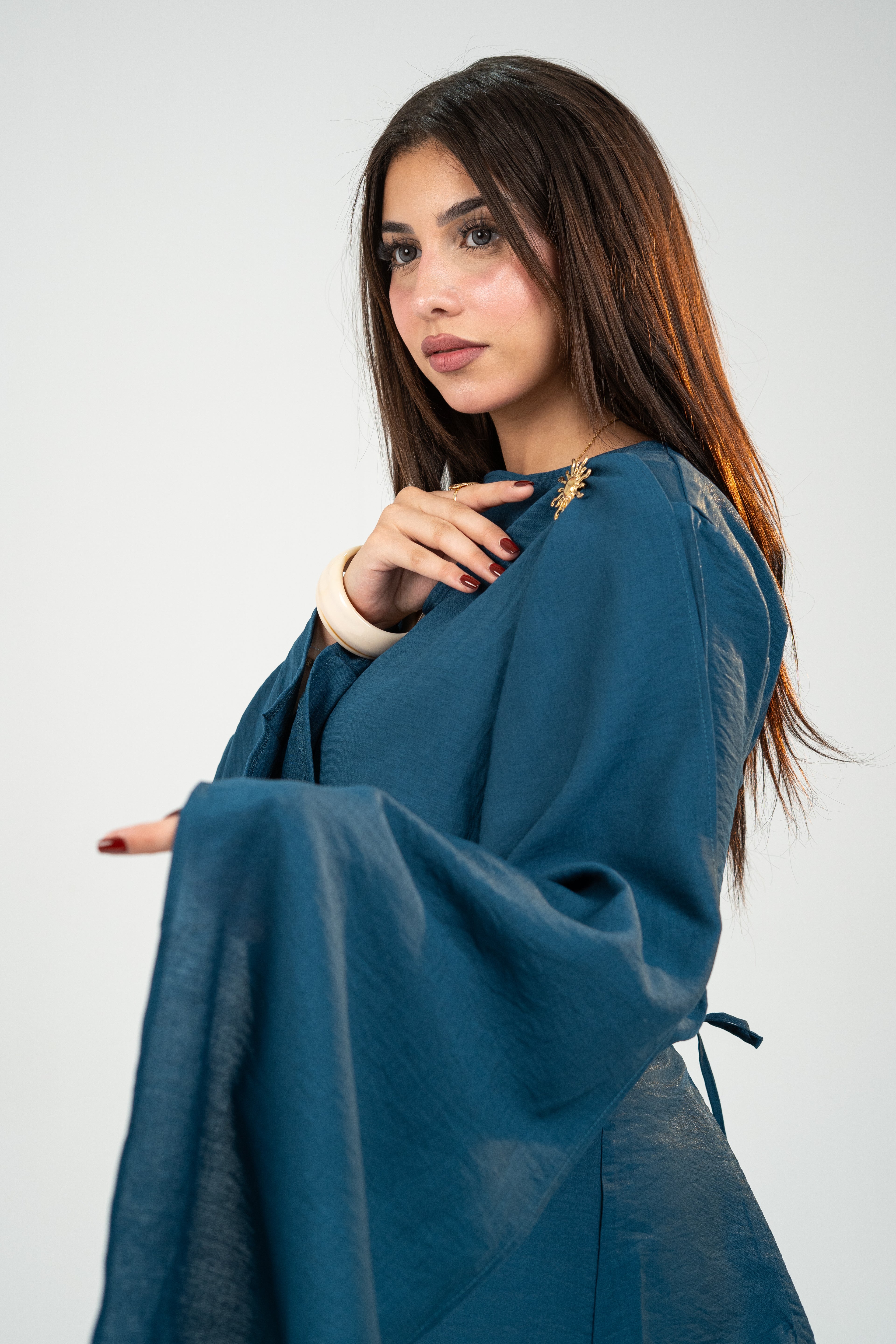 Shawl Petrol Blouse